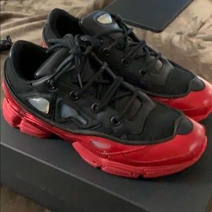 Adidas x raf simons black/red size 10.5